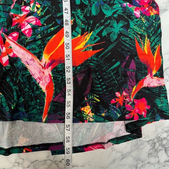 Soma one shoulder halter maxi dress soft jersey stretch tropical print small - Picture 10 of 11